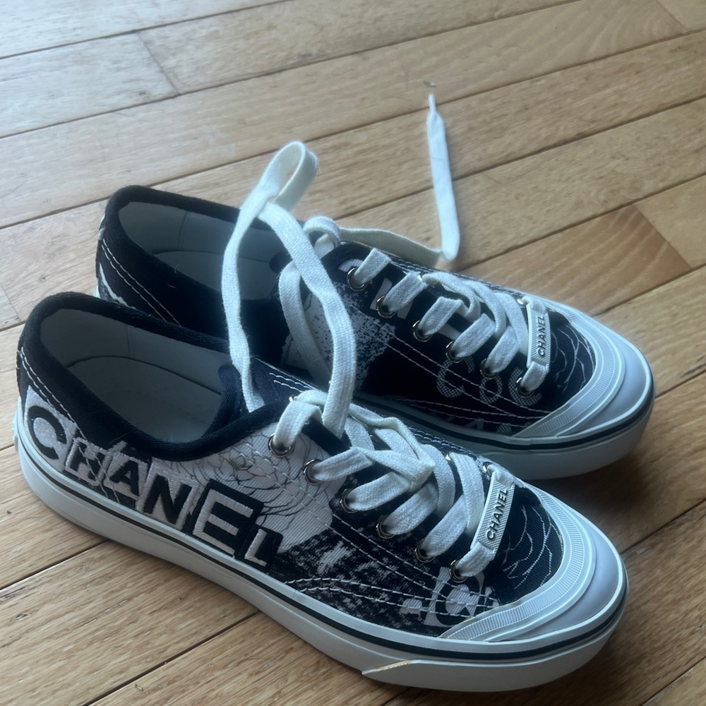 Chanel Logo Graffiti Sneaker
